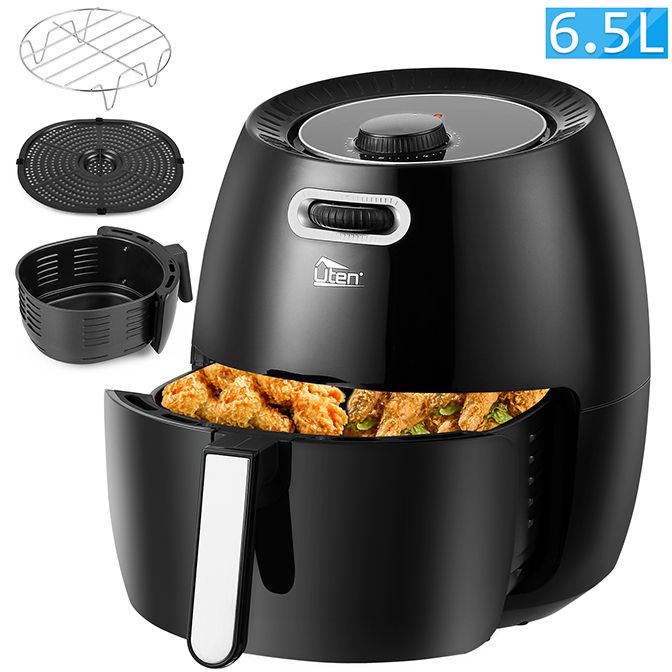 Uten 4L Air Fryer Cooker Oven 1500W Oil Free Low Fat Healthy Frying Chip  Kitchen